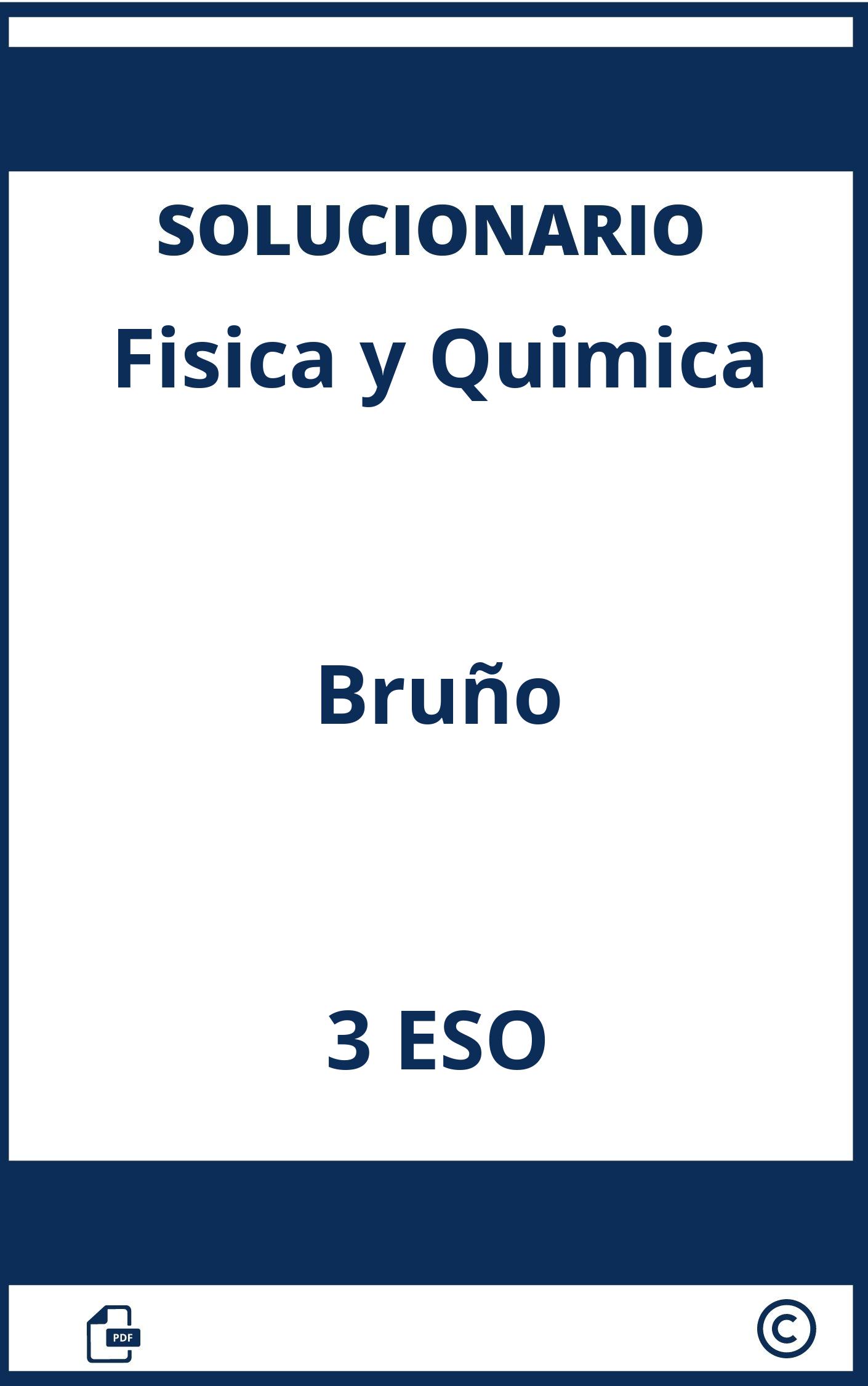 Fisica Y Quimica 3 Eso Bruño Solucionario