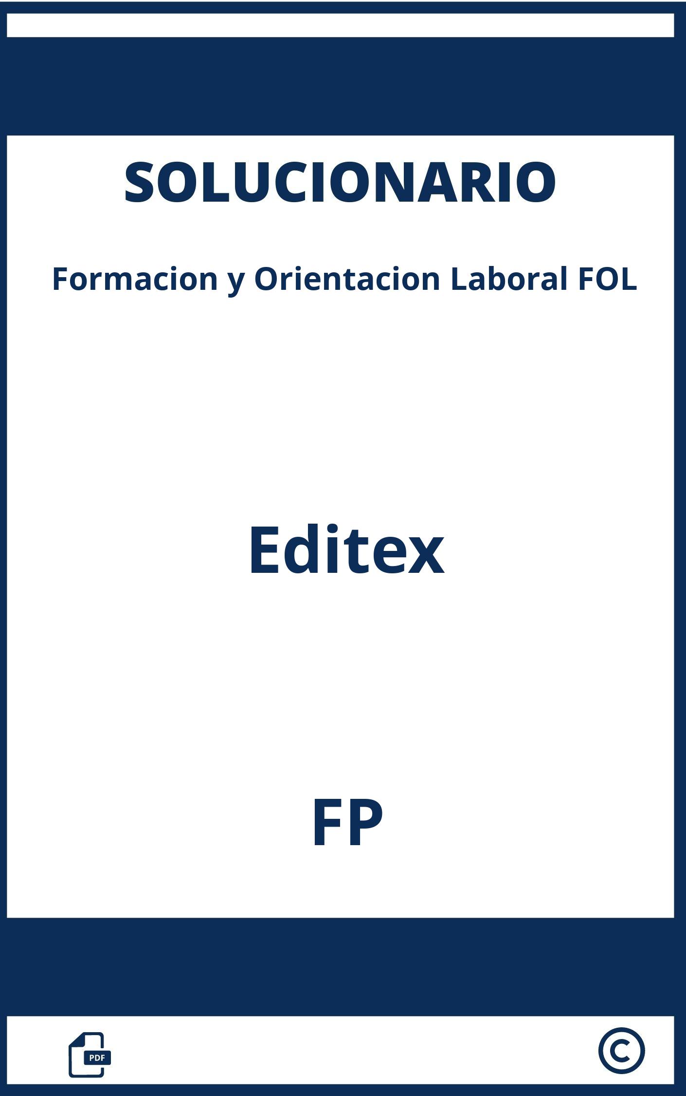 Formacion Y Orientacion Laboral Editex Solucionario