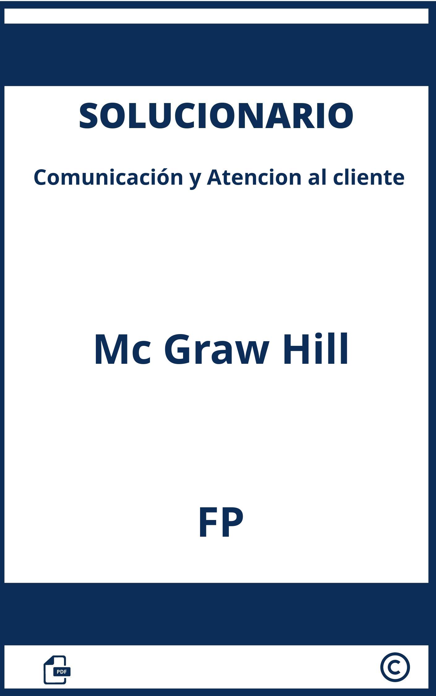 Solucionario Comunicacion Y Atencion Al Cliente Mc Graw Hill Pdf