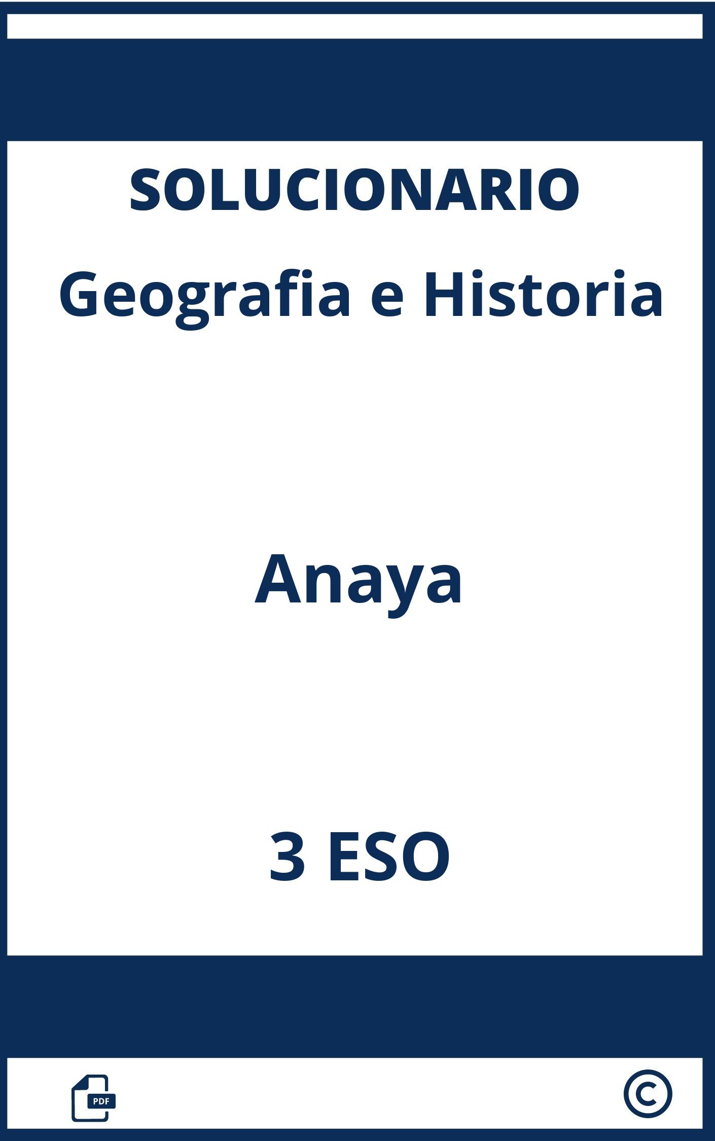 Solucionario Geografia E Historia 3 Eso Anaya