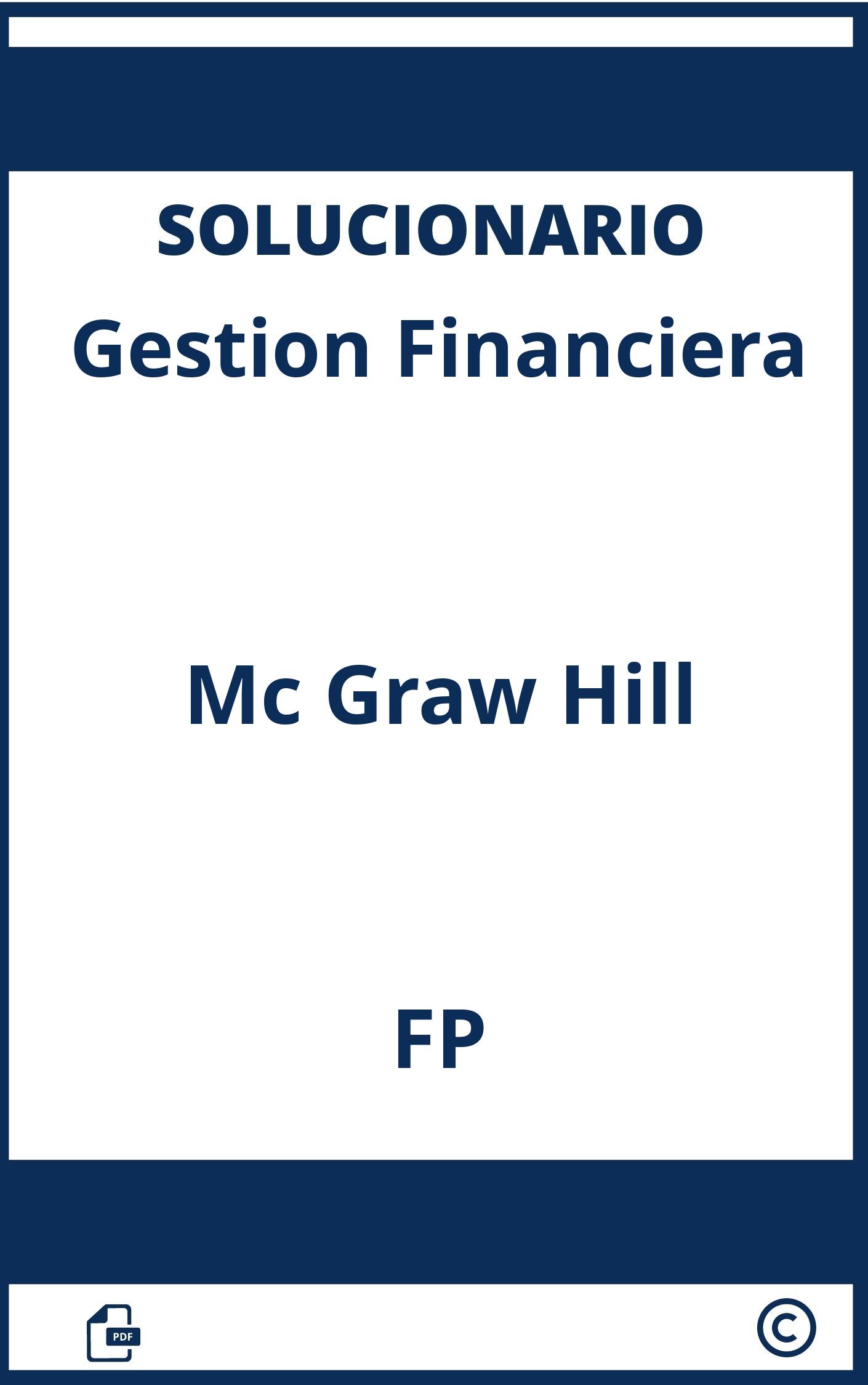 Solucionario Gestion Financiera Mc Graw Hill Pdf