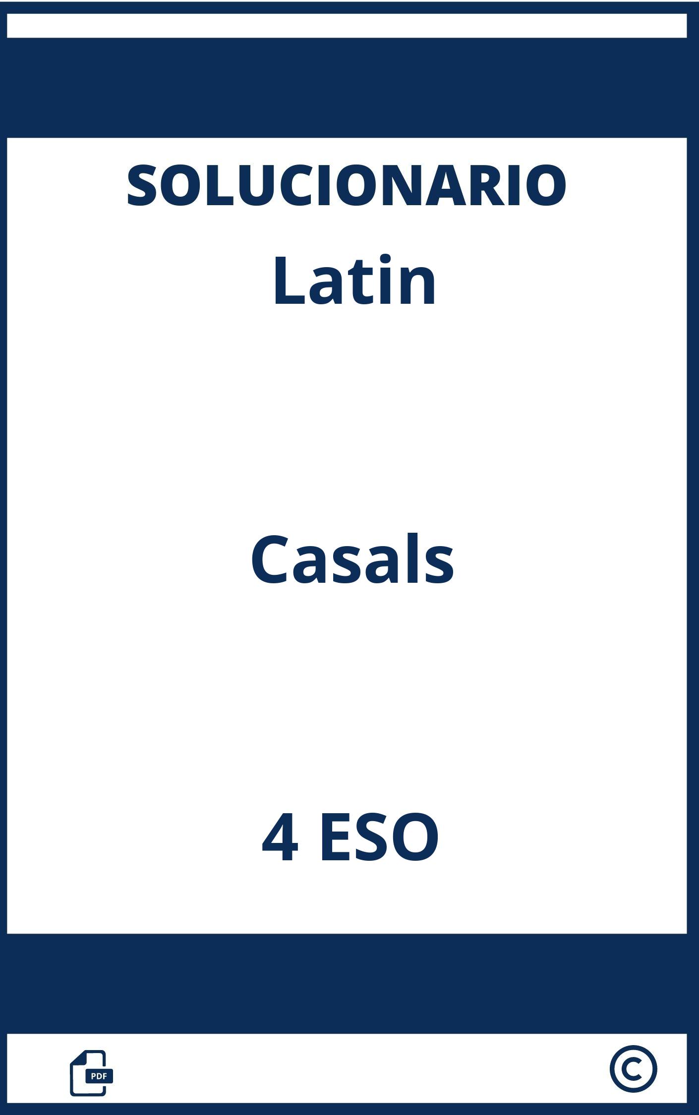 Solucionario Latin 4 Eso Casals