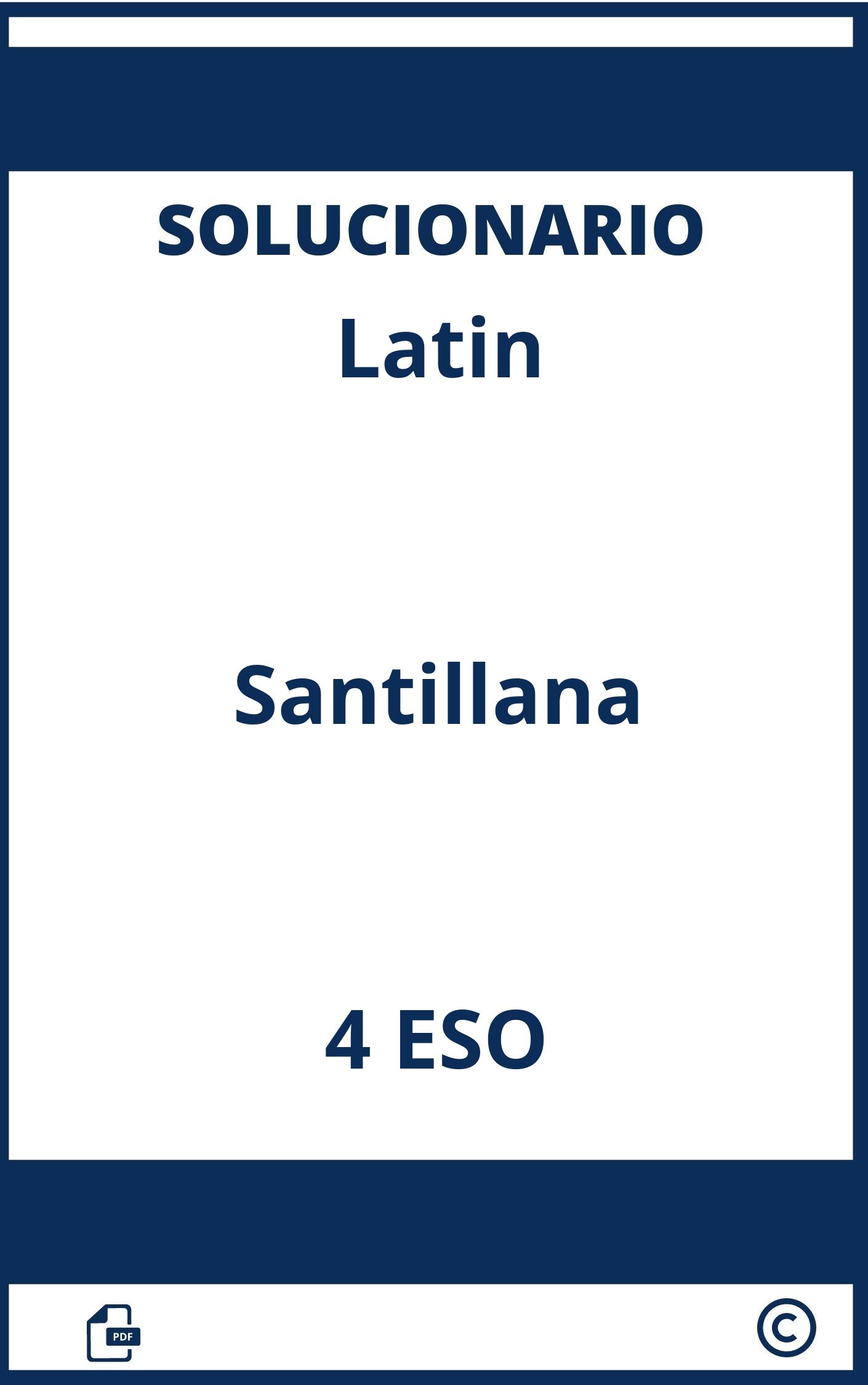 Solucionario Latin 4 Eso Santillana Pdf