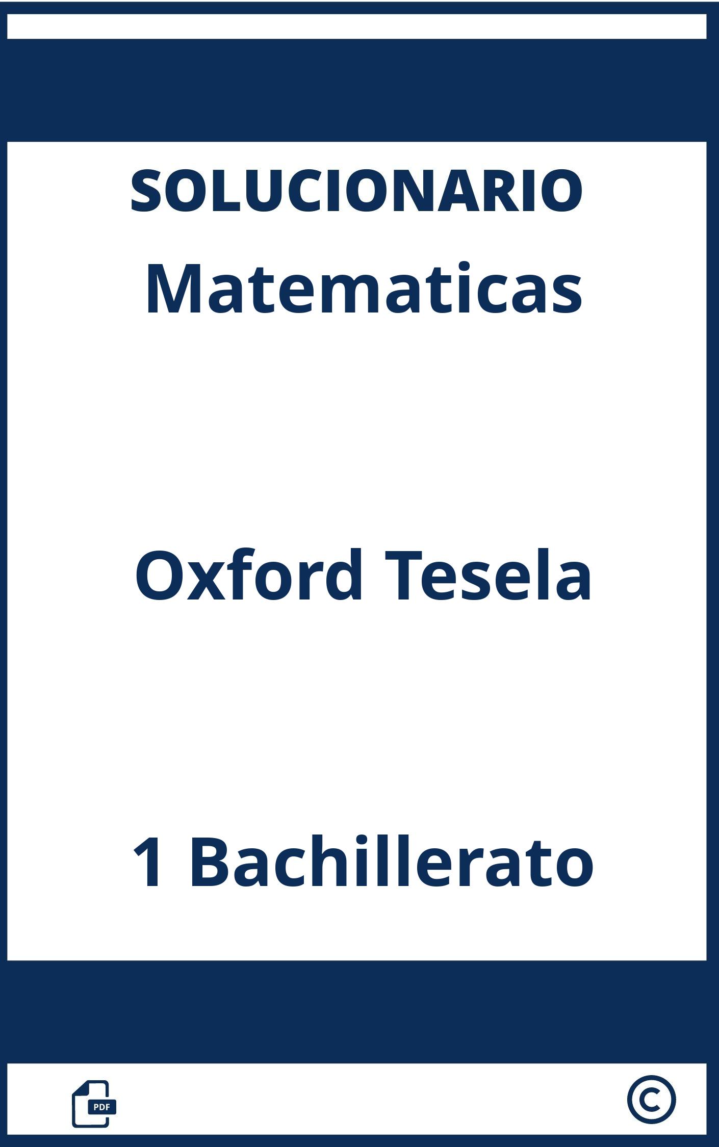 Solucionario Matematicas 1 Bachillerato Oxford Tesela Pdf