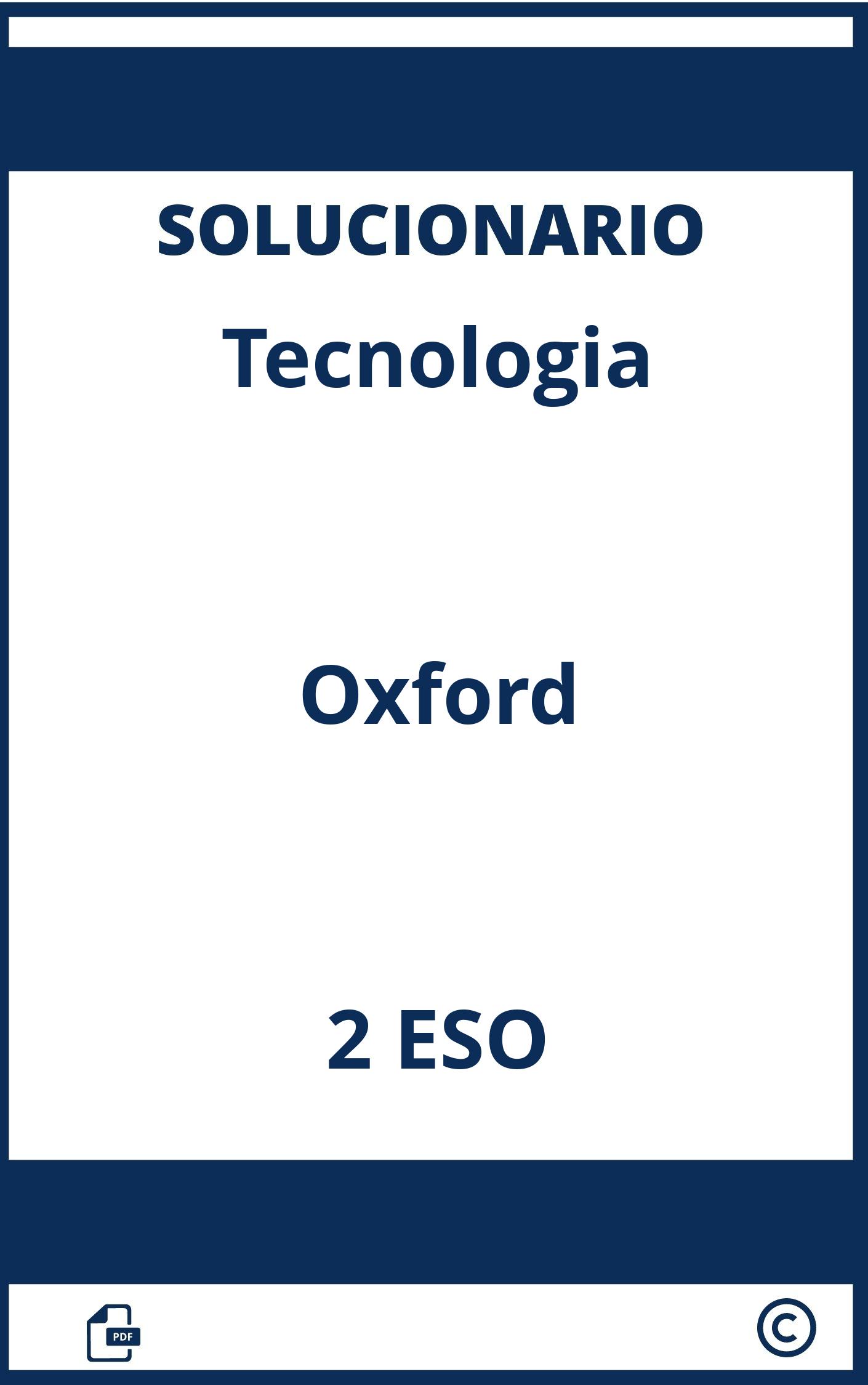 Tecnologia 2 Eso Oxford Solucionario